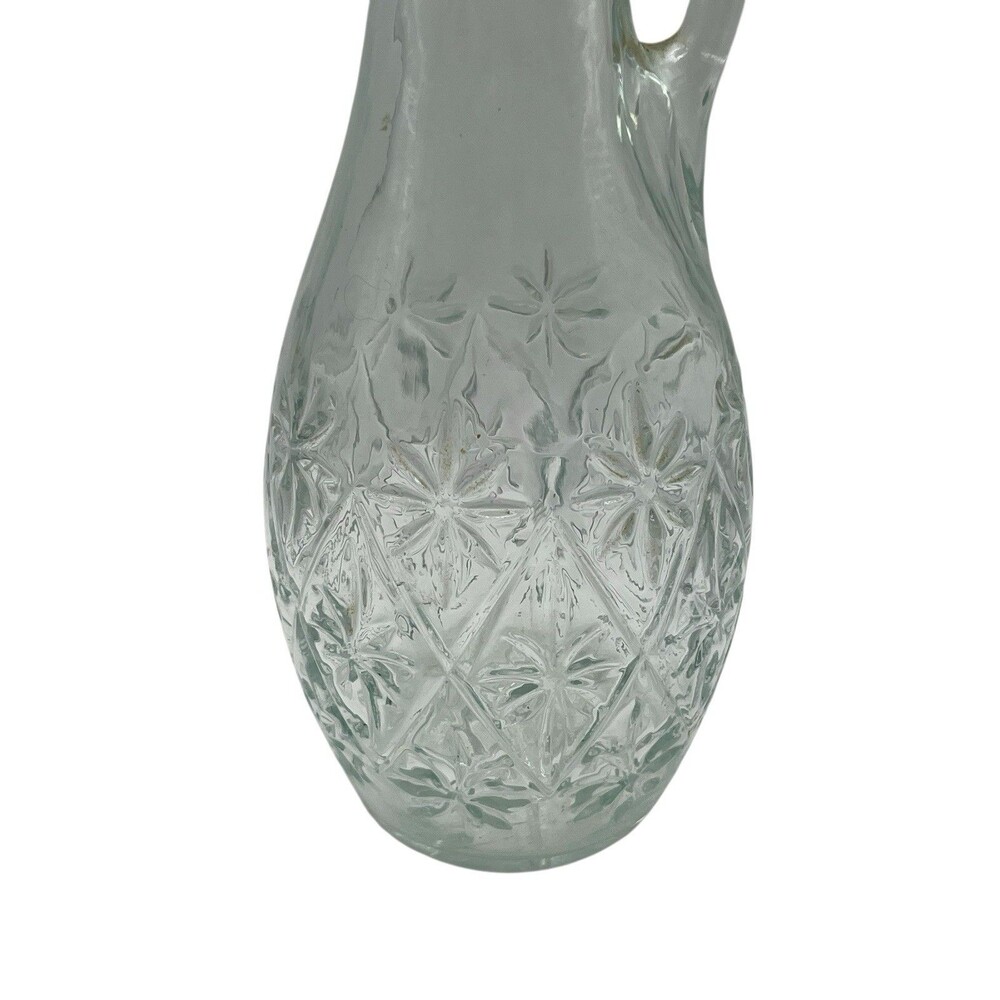 Vintage Indiana Glass Decanter Starburst Diamond Pattern USA 1960s - Picture 3 of 9